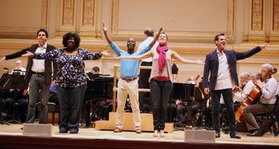 Tony Desare, Natasha Yvette Williams, James T. Lane, Ashley Brown & Hugh Panaro  Photo