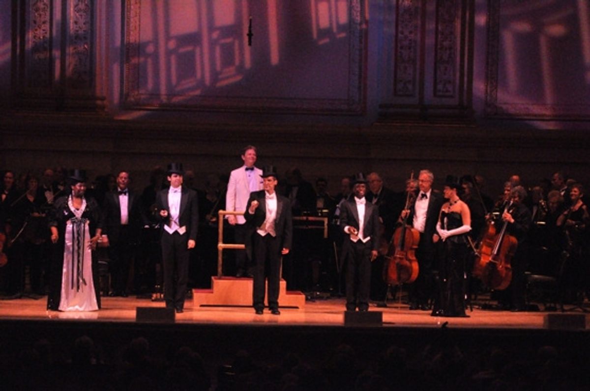 NaTasha Yvette Williams, Tony DeSare, Hugh Panaro, James T. Lane and Ashley Brown at 