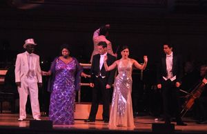 James T. Lane, NaTasha Yvette Williams, Hugh Panaro, Ashley Brown and Tony DeSare Photo