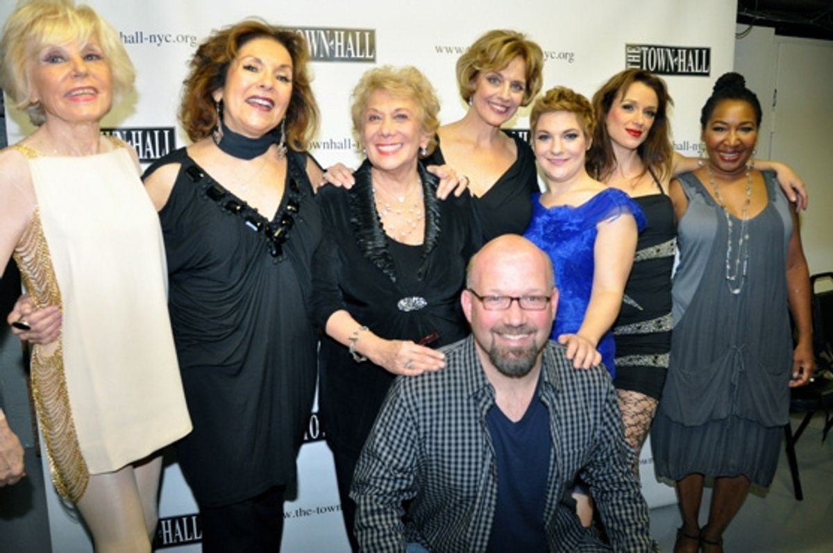 Scott Coulter joins Yvonne Constant, Lorraine Serabian, Marilyn Michaels, Marianne Tatum, Daisy Eagan, Sarah Uriarte Berry and Andrea Frierson at 