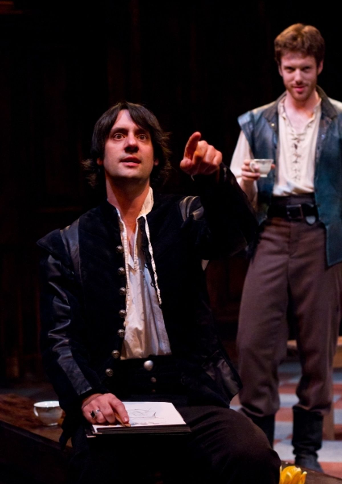 Sam Henderson (Baruch de Spinoza), Jake Blouch (Simon de Vries) at 