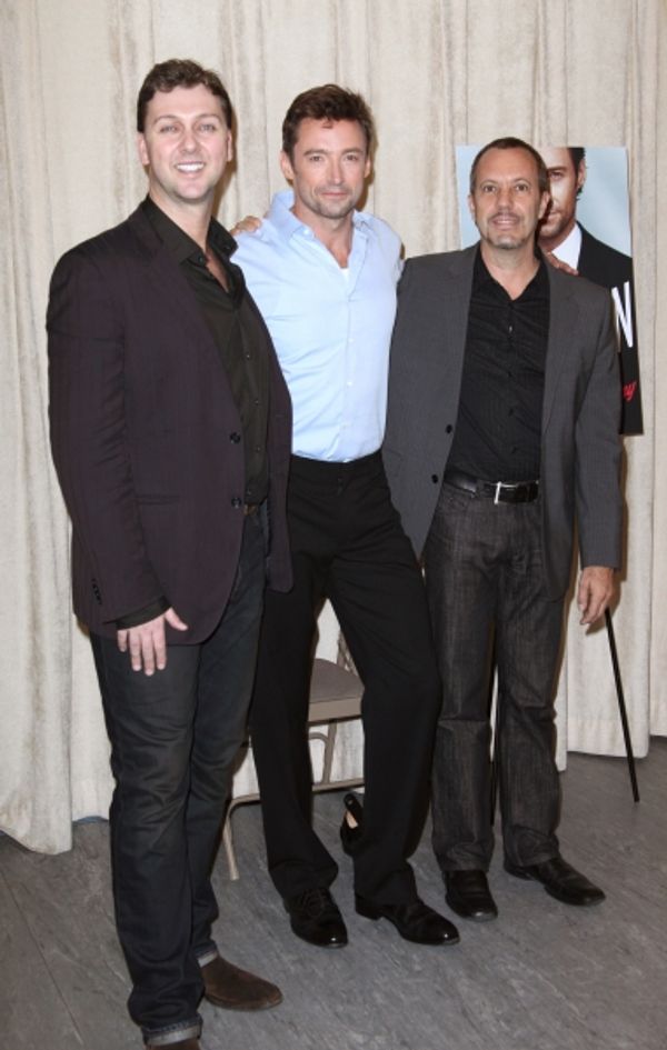 Warren Carlyle, Hugh Jackman & Patrick Vaccariello attending the Photo Call for 'Hugh Photo
