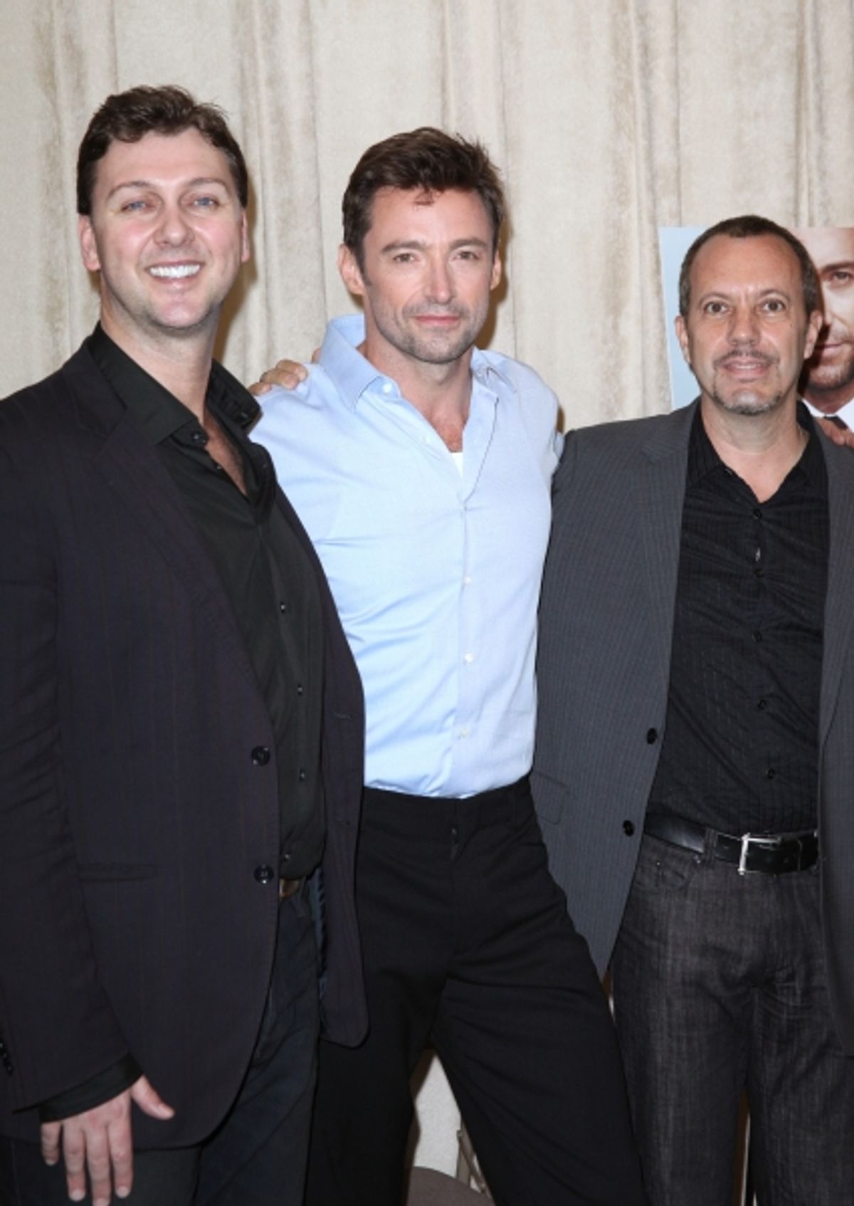 Warren Carlyle, Hugh Jackman & Patrick Vaccariello attending the Photo Call for 'Hugh Jackman, Back On Broadway' at the Pearl Studios in New York City. October 18, 2011 Ã‚Â© Walter McBride / Retna Ltd. at 