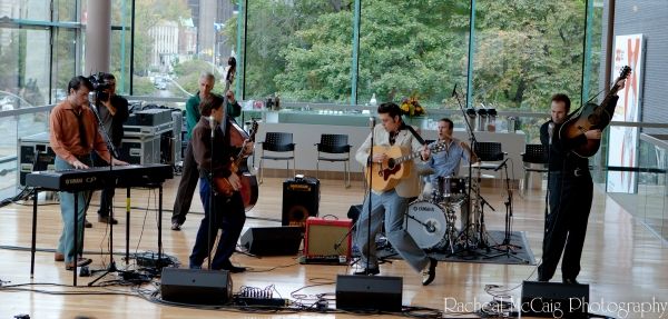 The cast of Million Dollar Quartet Photo