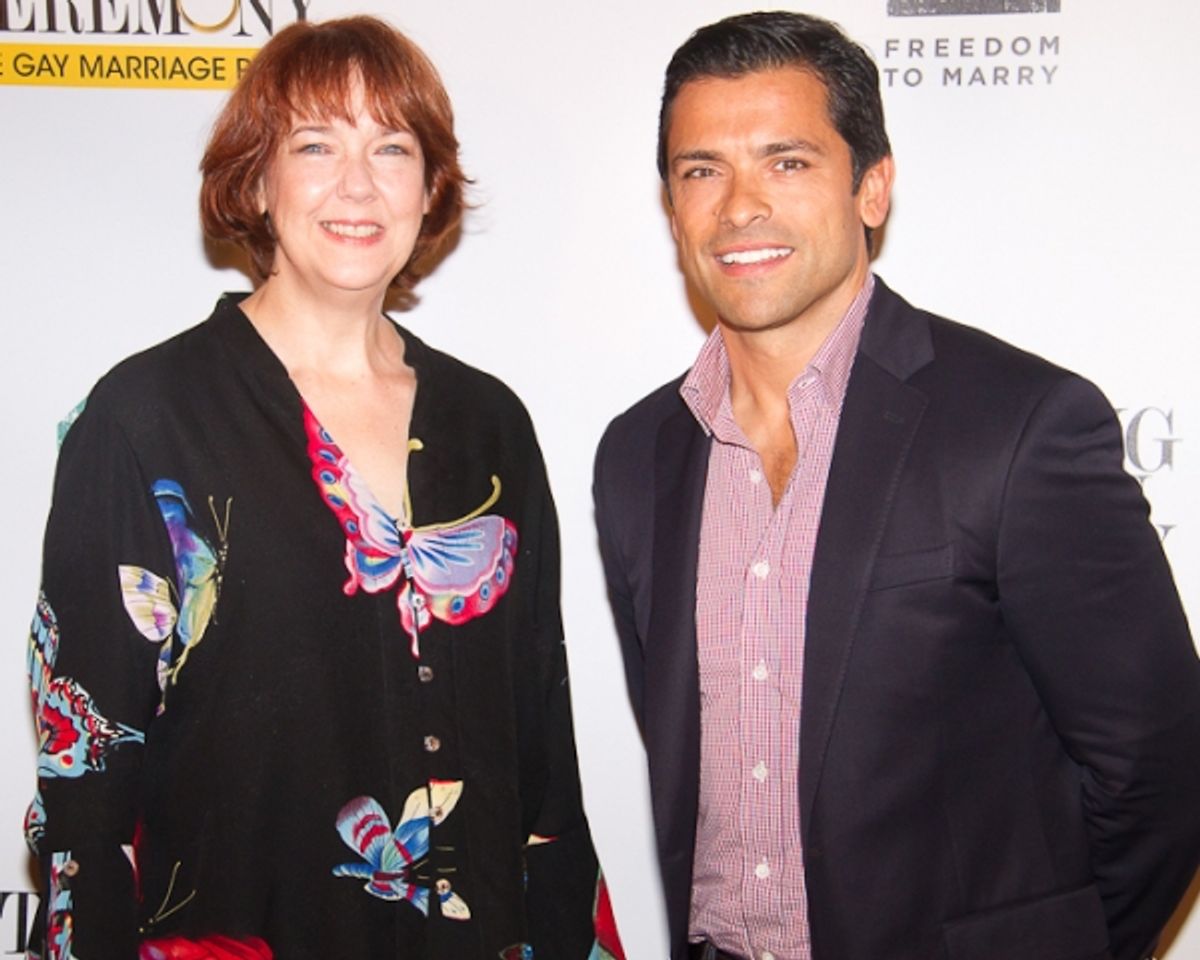Harriet Harris and Mark Consuelos at 