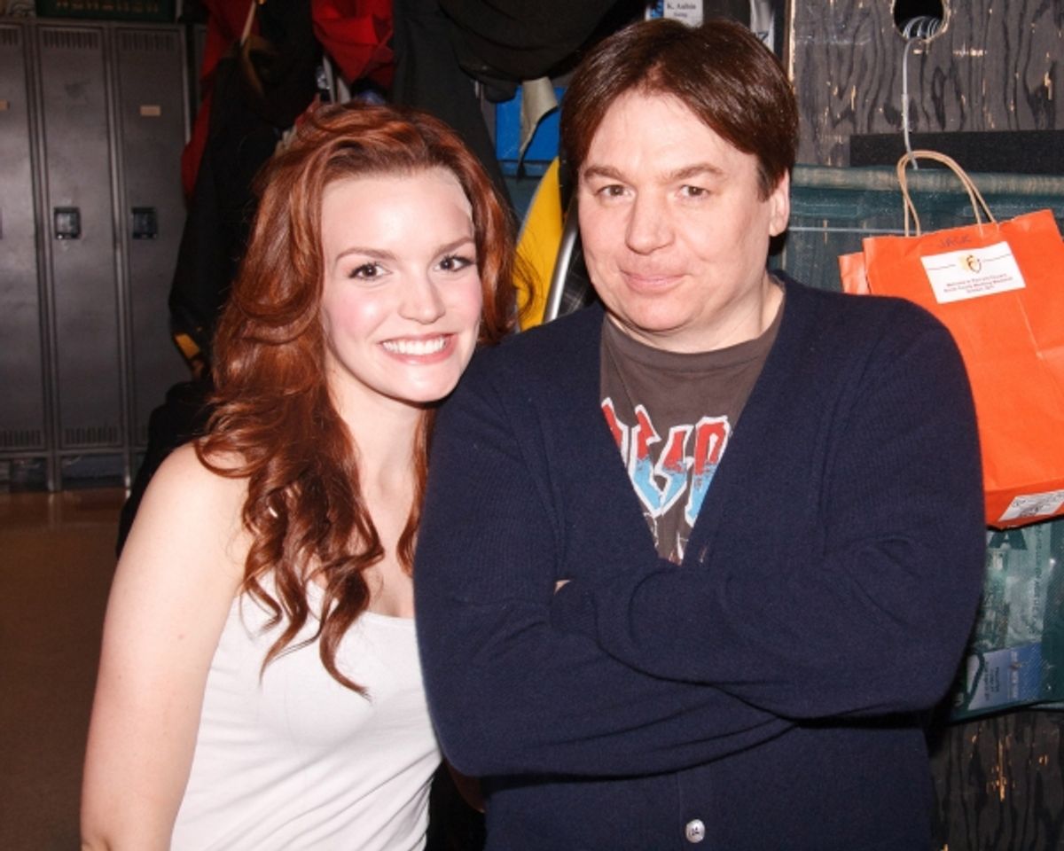 Jennifer Damiano and Mike Meyers at 