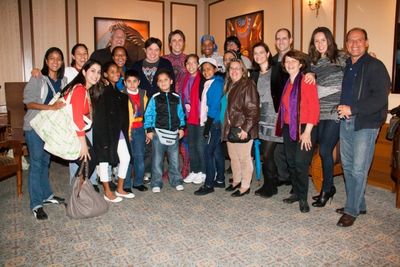 Kids with Reeve Carney and Mike Myers Photo