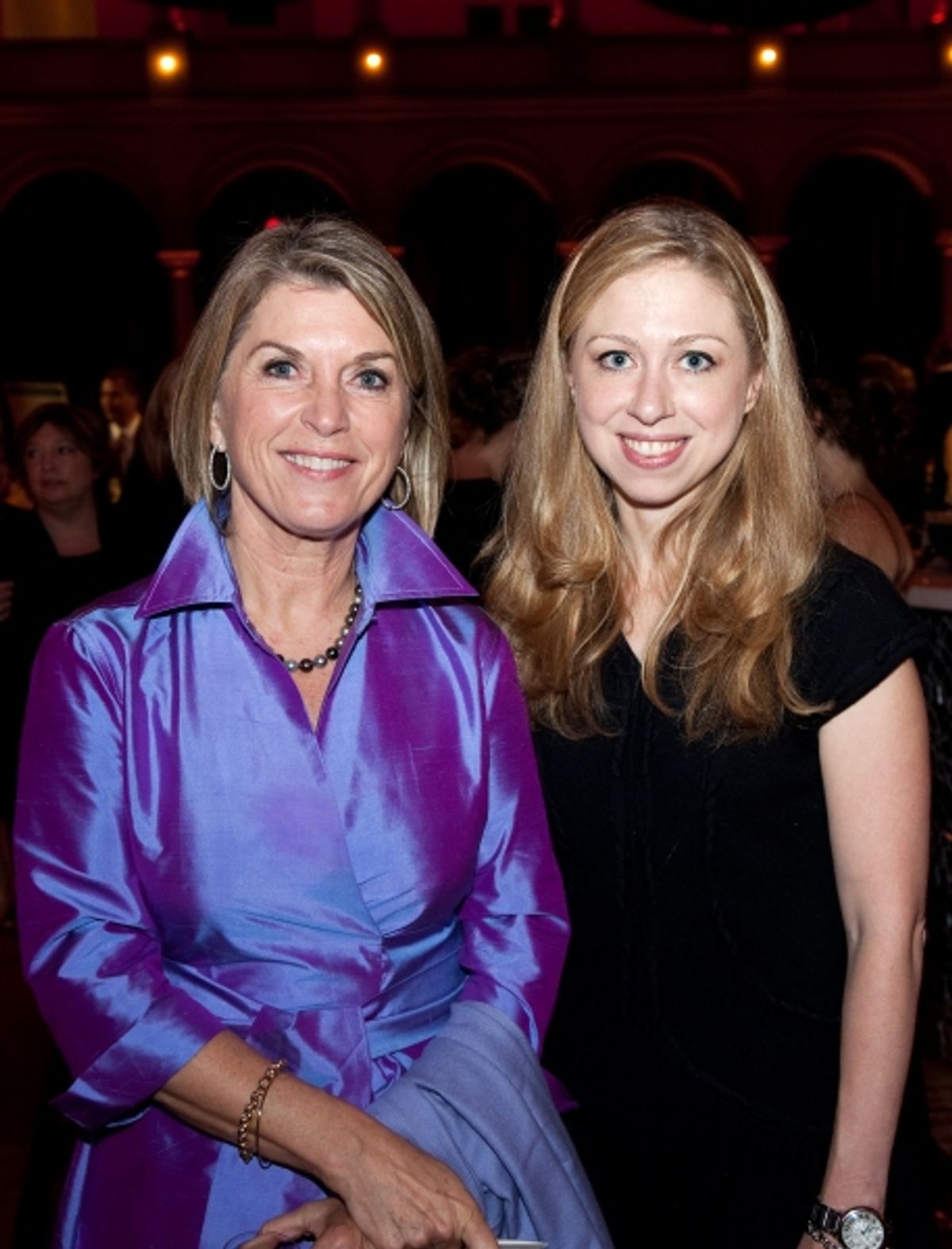 Kathleen Matthews and Chelsea Clinton at 