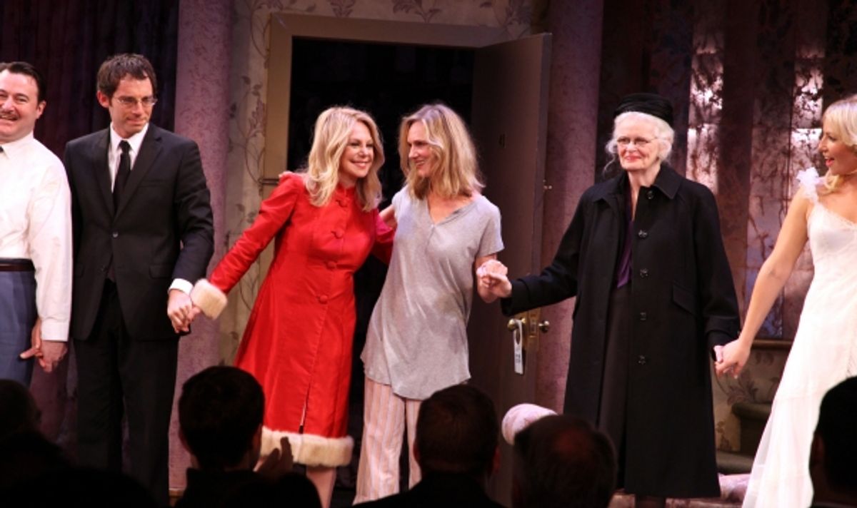 Allen Lewis Rickman, Max Gordon Moore, Marlo Thomas, Lisa Emery, Patricia O'Connell & Ari Graynor  at 