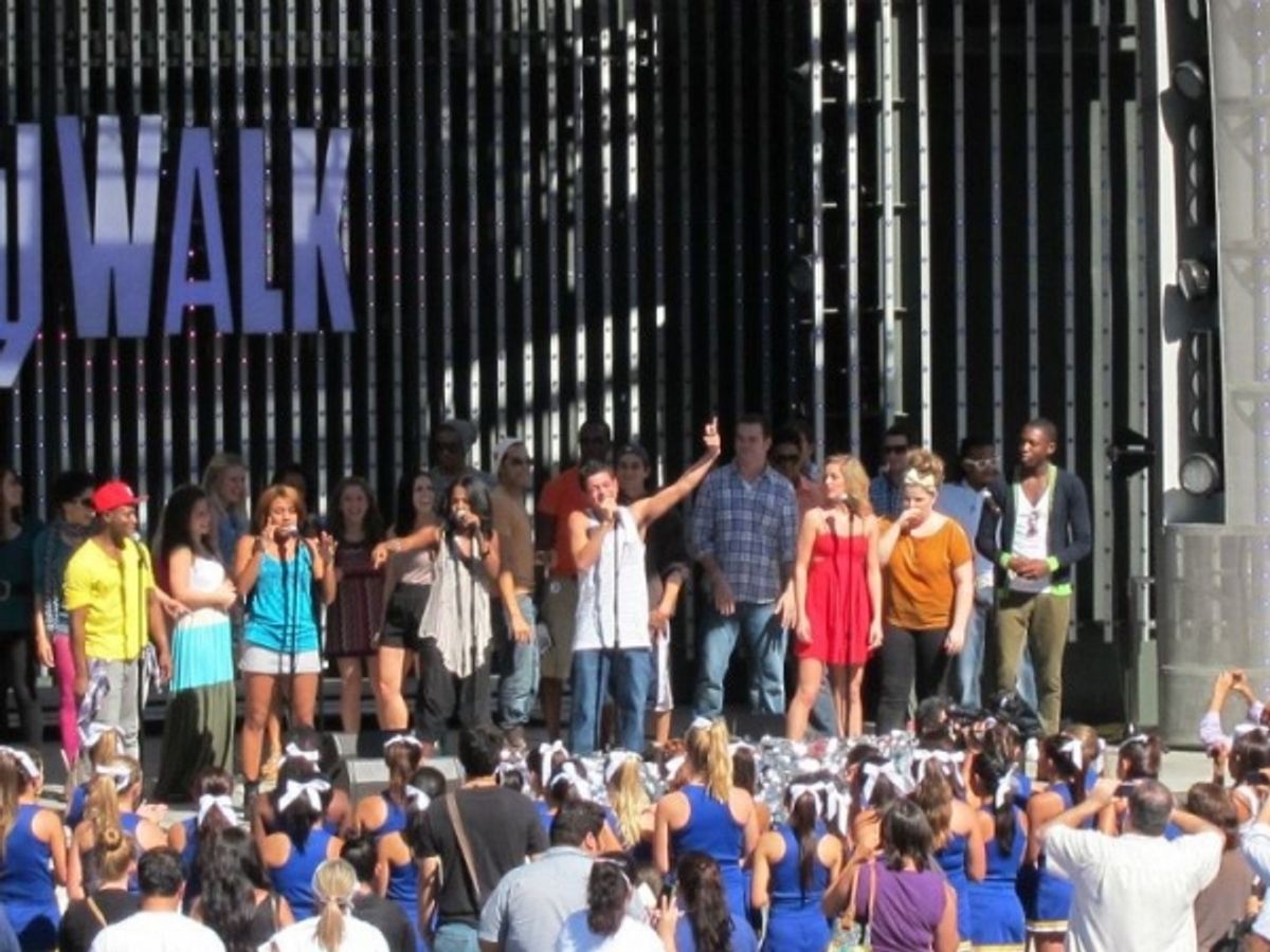 Adrienne Warren, Taylor Louderman and the cast of BRING IT ON The Musical at 