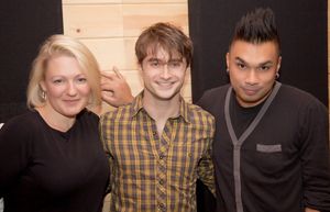 Lynn Pinto, Daniel Radcliffe and Andros Rodriguez @ BroadwayWorld Lynn Pinto, Daniel Radcliffe and Andros Rodriguez Photo