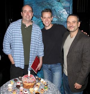 Adam Pascal with Director Christopher Ashley & Joe DiPietro  Photo