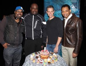 Adam Pascal with James Monroe Iglehart, J. Bernard Calloway & Derrick Baskin @ BroadwayWorld Adam Pascal with James Monroe Iglehart, J. Bernard Calloway & Derrick Baskin Photo