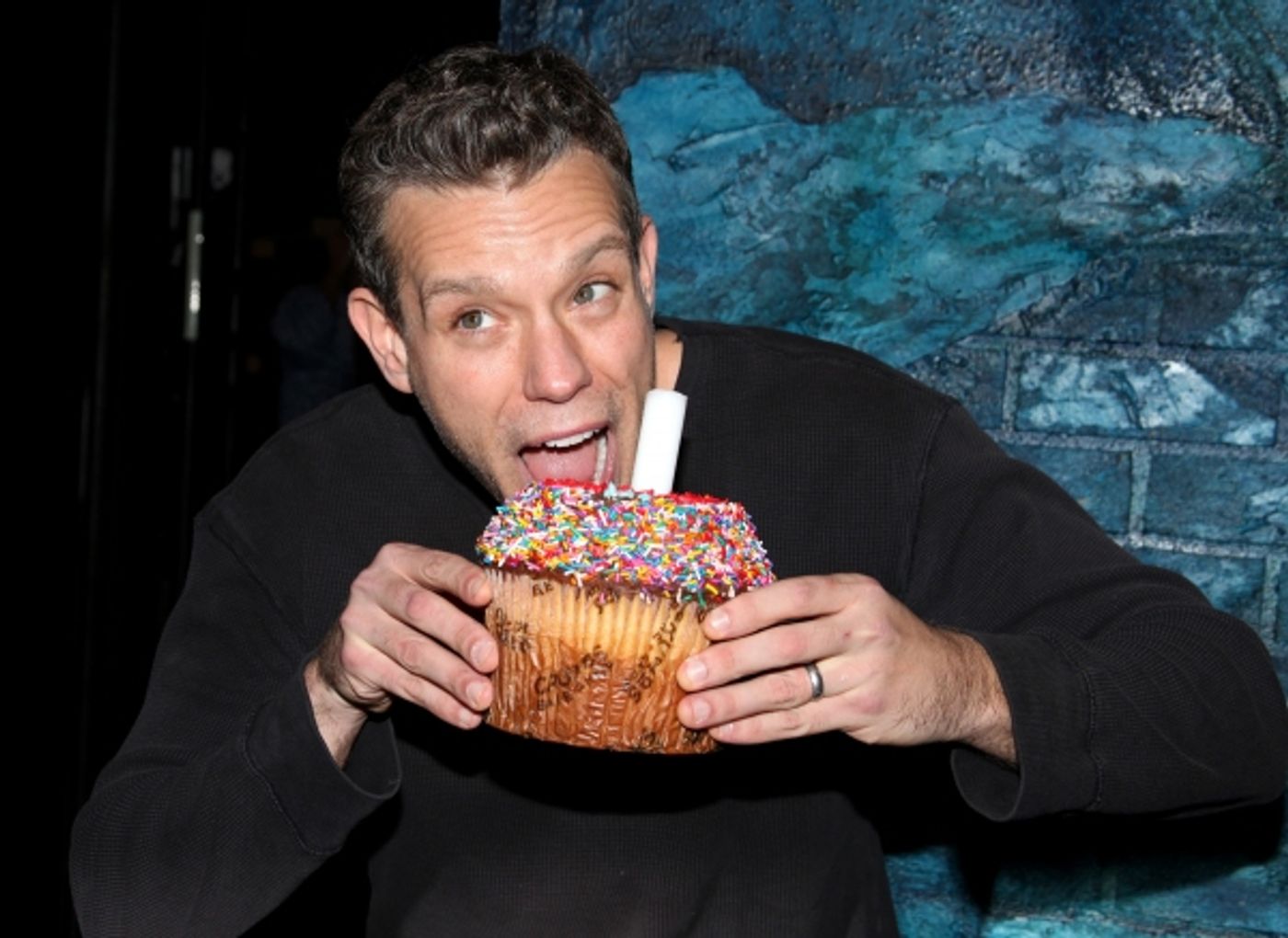 Photo Coverage: Backstage Birthday Celebration for Adam Pascal at MEMPHIS!  Image