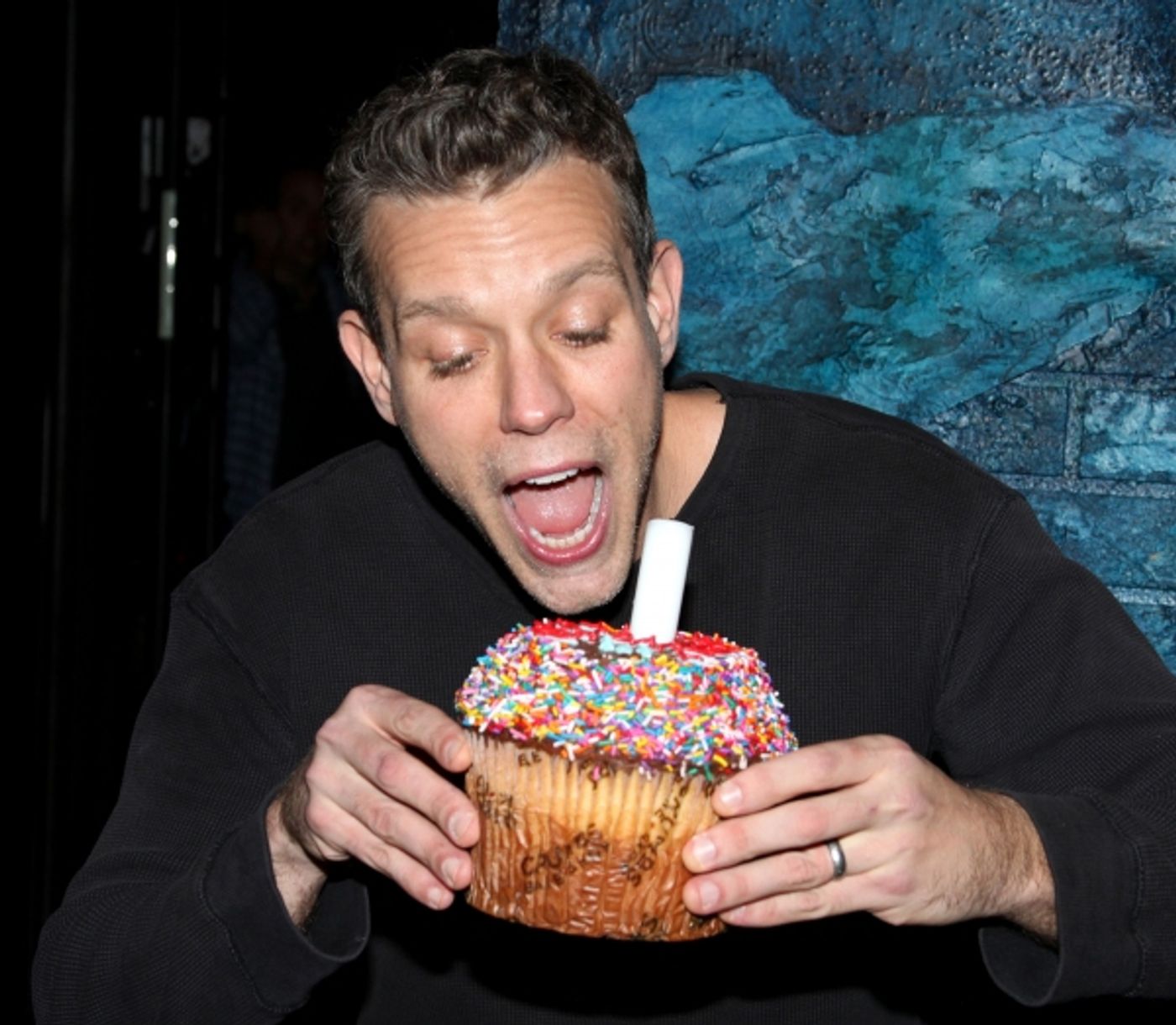 Photo Coverage: Backstage Birthday Celebration for Adam Pascal at MEMPHIS!  Image