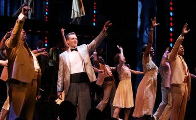 
Adam Pascal with Montego Glover, Derrick Baskin & ensemble cast Photo