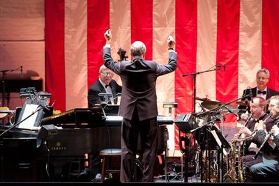 Mayor Michael Bloomberg and The Encores! Orchestra Photo