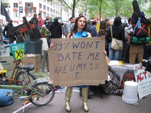 Photo Flash: DATE ME! Joins Crowds at Occupy Wall Street Photo Flash: DATE ME! Joins Crowds at Occupy Wall Street Image