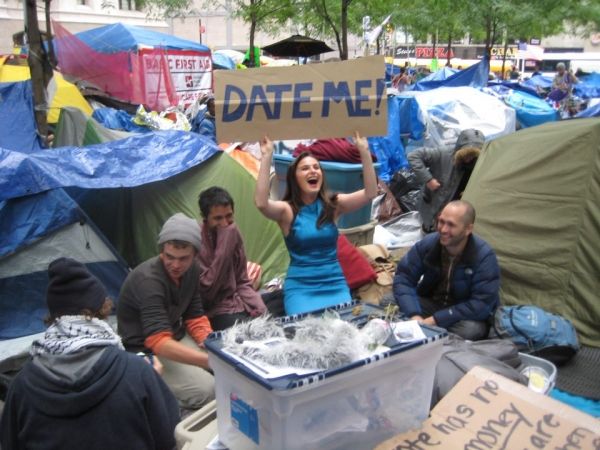 Photo Flash: DATE ME! Joins Crowds at Occupy Wall Street Photo Flash: DATE ME! Joins Crowds at Occupy Wall Street Image