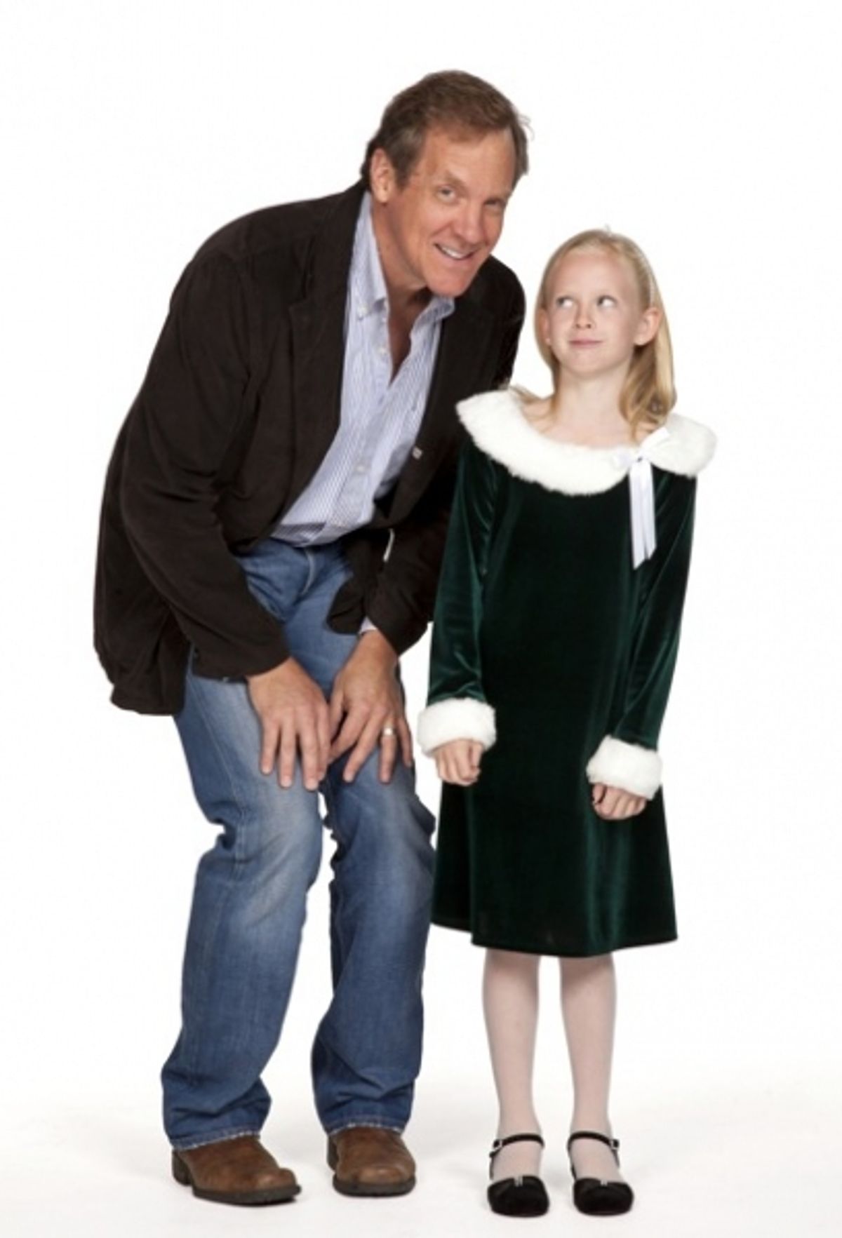 Steve Blanchard stars as The Grinch and Caitlin McAuliffe as Cindy-Lou Who at 