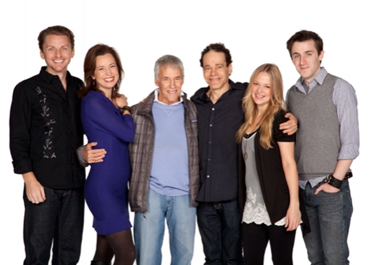 Jason Danieley and Michelle Duffy, composer Burt Bacharach, playwright and lyricist Steven Sater and actors Jenni Barber and Andrew Mueller
 at 