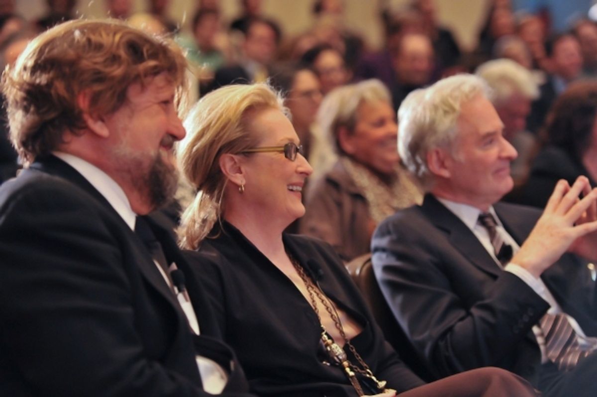 Oskar Eustis, Meryl Streep and Kevin Kline at 