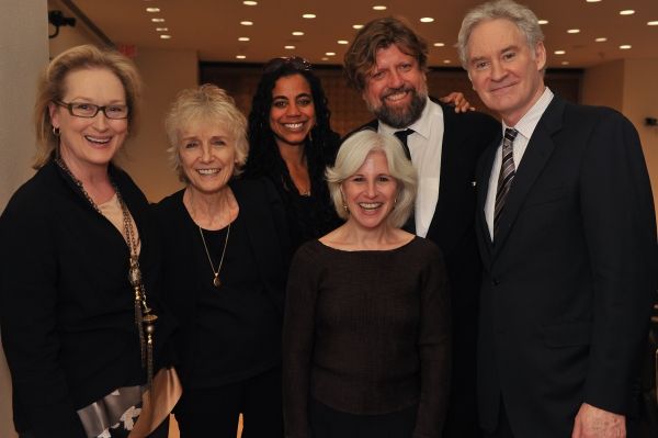 Meryl Streep, Gail Merrifield Papp, Suzan-Lori Parks, Tracie Holder, Oskar Eustis, an Photo