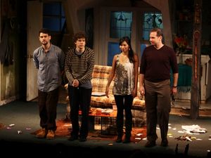 Justin Bartha, Jesse Eisenberg, Camille Mana & Remy Auberjonois @ BroadwayWorld Justin Bartha, Jesse Eisenberg, Camille Mana & Remy Auberjonois Photo