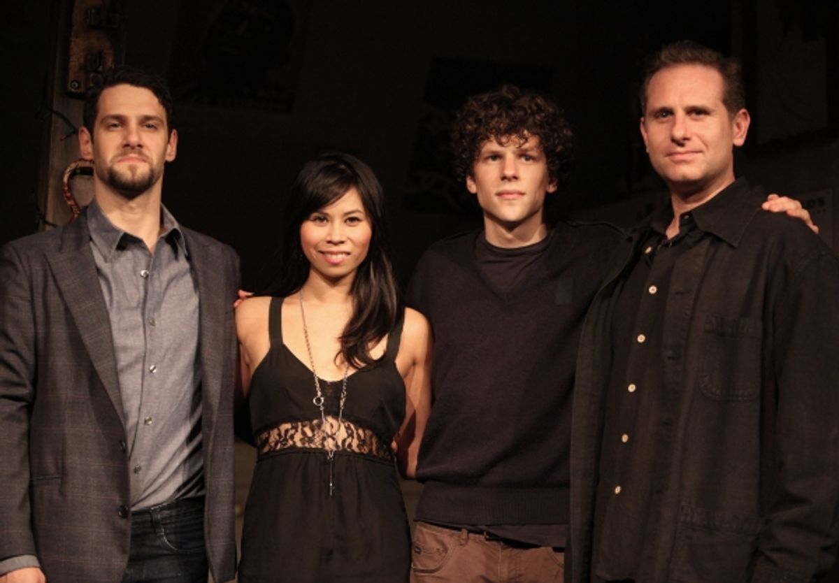 Justin Bartha, Camille Mana, Jesse Eisenberg & Remy Auberjonois  at 