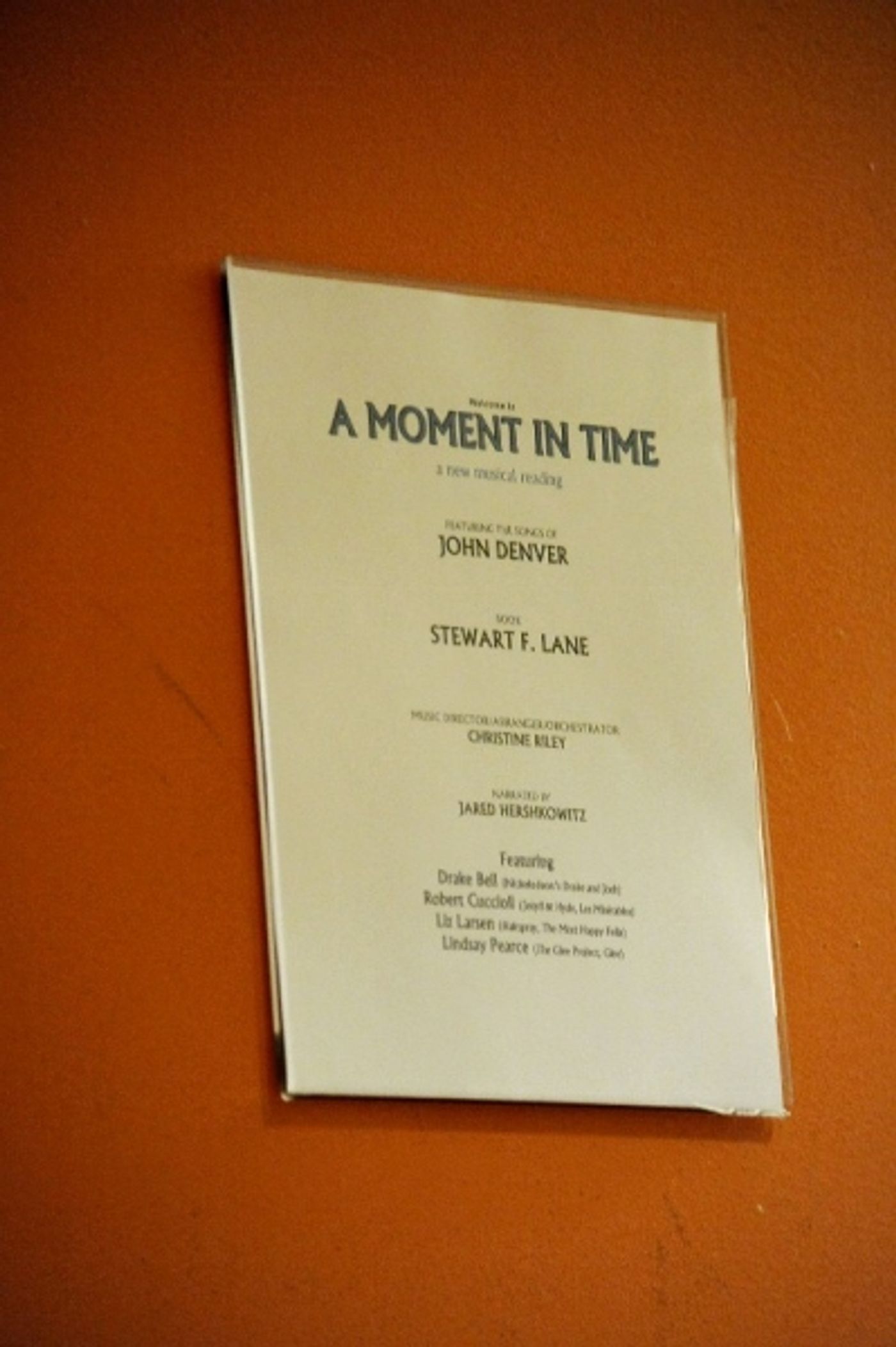 Photo Flash: TV Stars Take the Stage for John Denver's A MOMENT IN TIME Staged Reading  Image