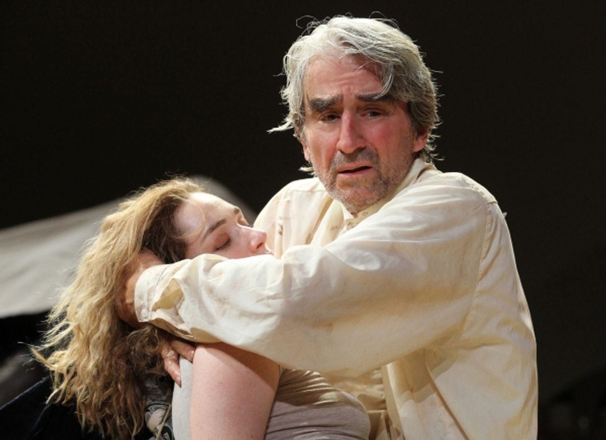 Kristen Connolly and Sam Waterston in King Lear, directed by James Macdonald, running at The Public Theater through November 20. Photo Credit: Joan Marcus.  at 