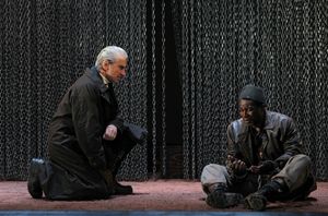 Sam Waterston and John Douglas Thompson in King Lear, directed by James Macdonald, running at The Public Theater through November 20. Photo Credit: Joan Marcus. @ BroadwayWorld Sam Waterston and John Douglas Thompson in King Lear, directed by James Macdonald, ru Photo