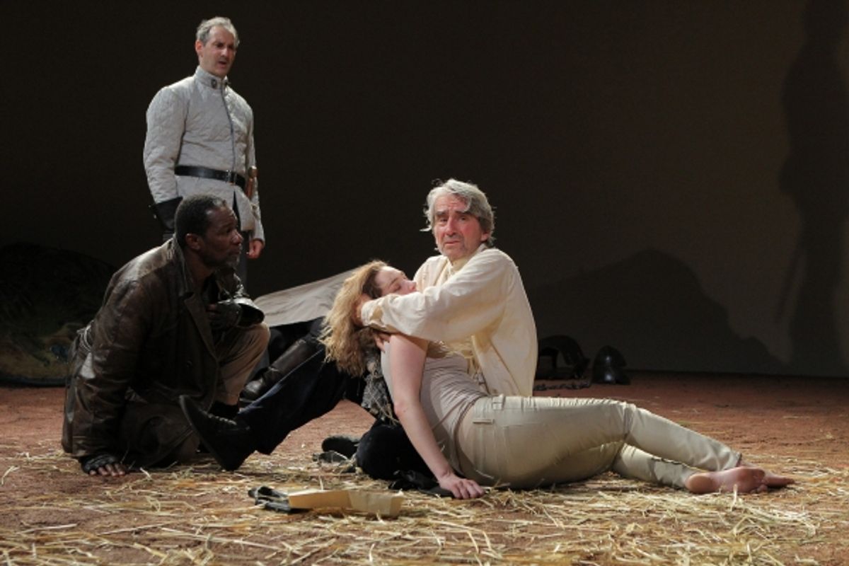 Richard Topol, John Douglas Thompson, Kristen Connolly, and Sam Waterston in King Lear, directed by James Macdonald, running at The Public Theater through November 20. Photo Credit: Joan Marcus.  at 