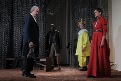 Sam Waterston, John Douglas Thompson, Bill Irwin, and Enid Graham in King Lear, direc Photo