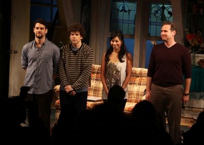 Justin Bartha, Jesse Eisenberg, Camille Mana & Remy Auberjonois Photo