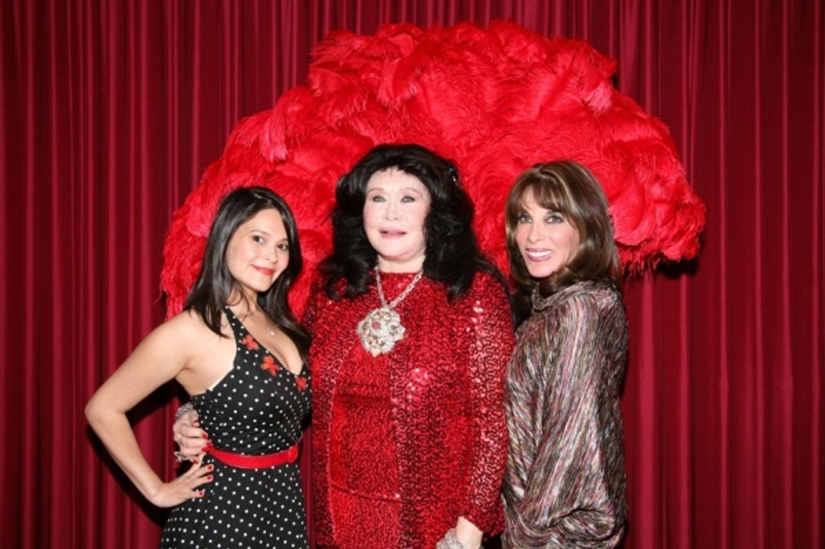 Romi Dames, Barbara Van Orden and Kate Linder backstage at 