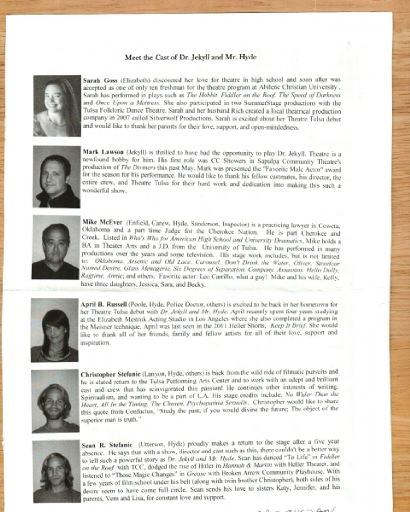 Photo Coverage: Dr. Jekyll and Mr. Hyde at the Tulsa Performing Arts Center  Image