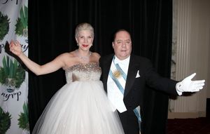 Jimmy Nederlander (Juan Peron) and Margo Nederlander (Eva Peron)  Photo