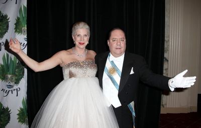 Jimmy Nederlander (Juan Peron) and Margo Nederlander (Eva Peron)  Photo