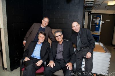 David Eisner, Ralph Benmergui, Eugene Levy and Avery Saltzman backstage at Conversati Photo
