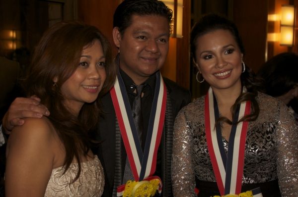 ABS CBN's Monette Rivera and Don Tagala, Lea Salonga
 Photo