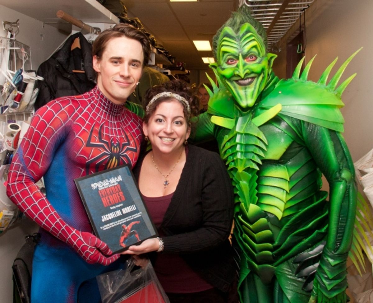 Reeve Carney, Jacqueline Morelli and Patrick Page at 