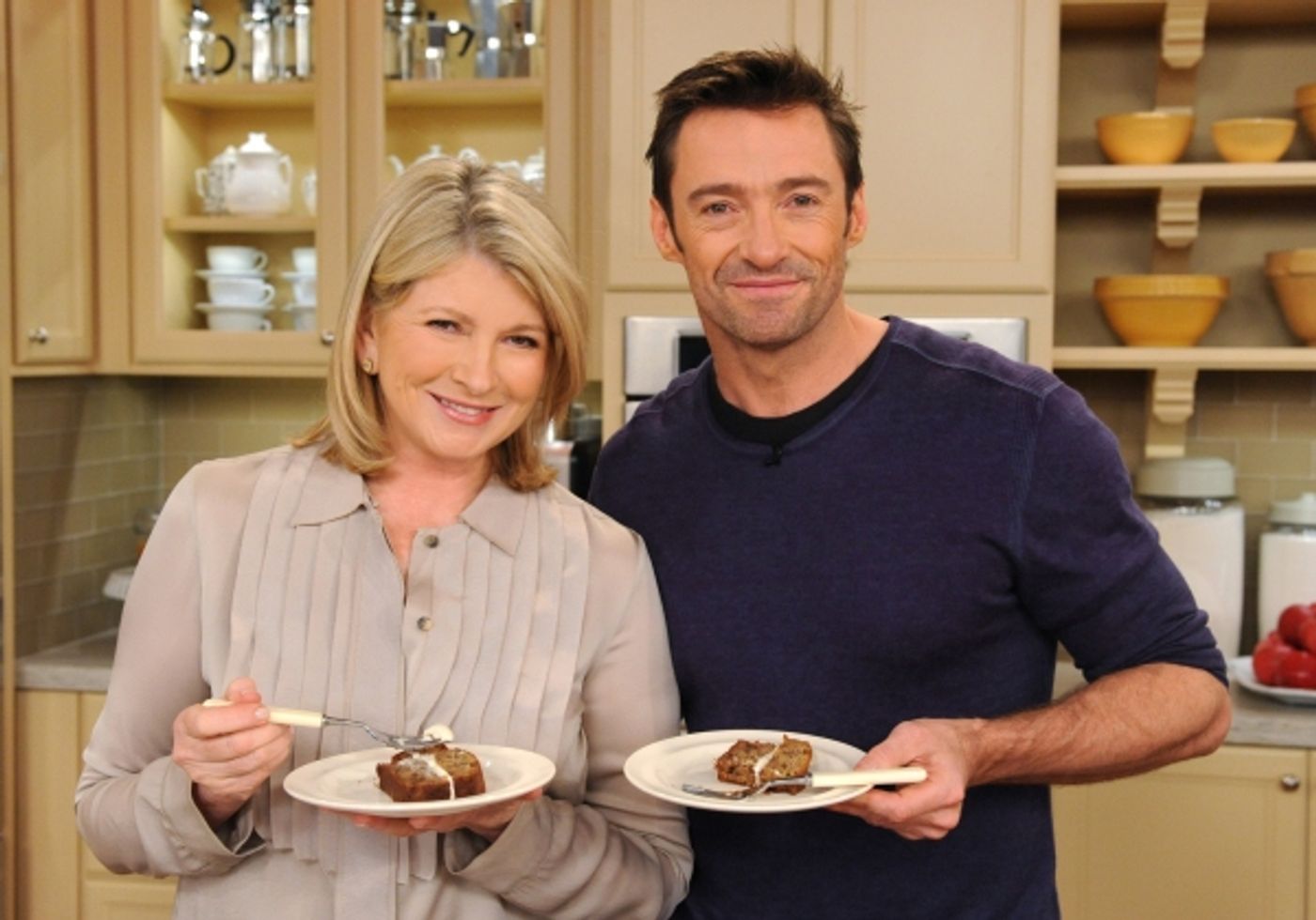 Photo Flash: Hugh Jackman Visits Martha Stewart!  Image