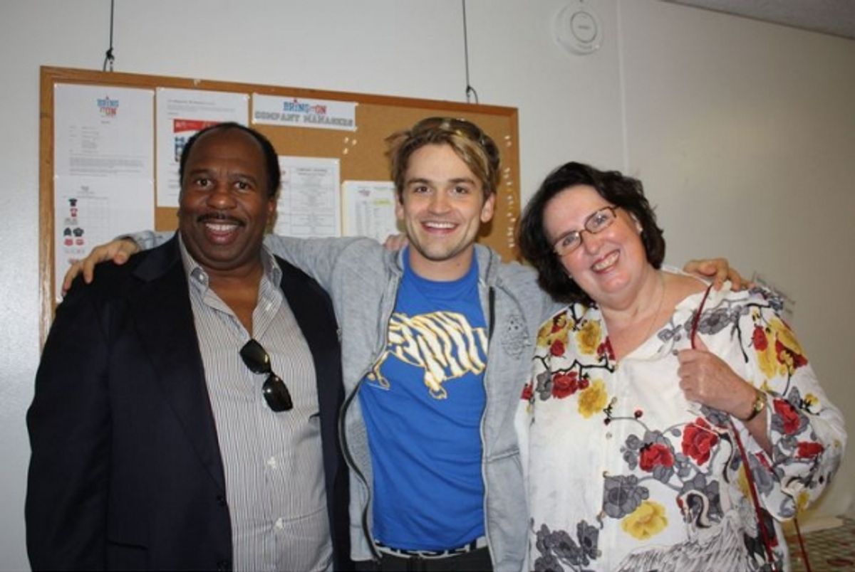 Leslie David Baker, Neil Haskell, Phyllis Smith at 