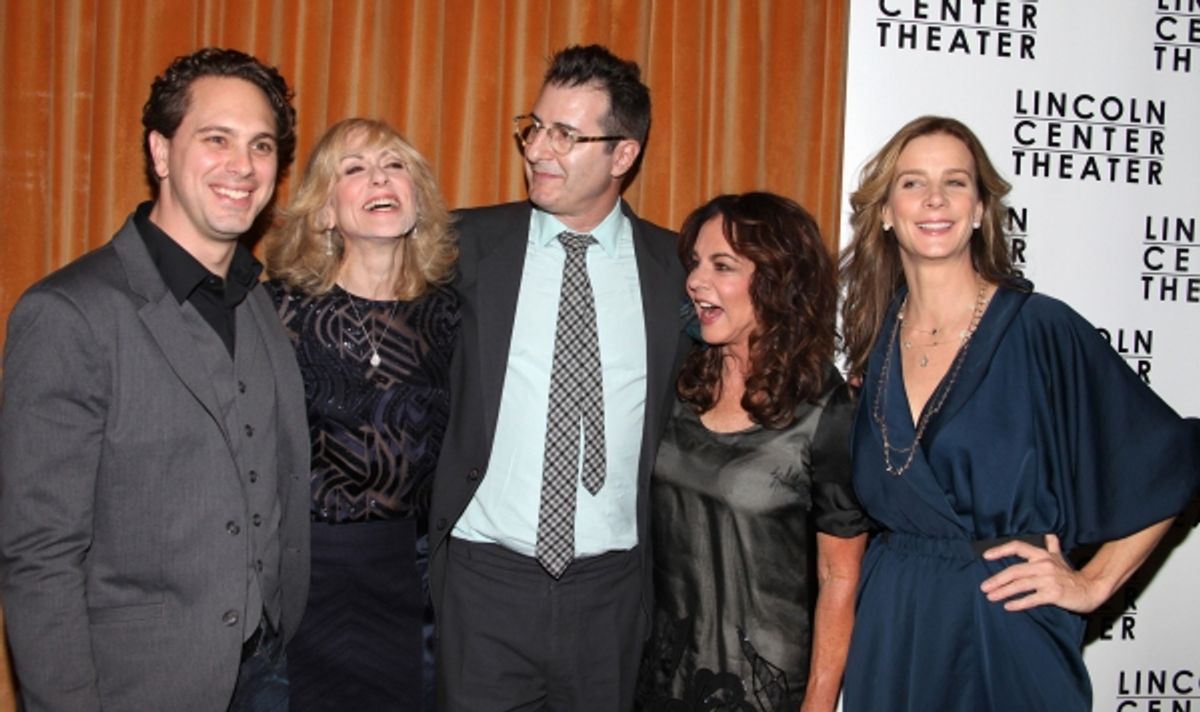 (L-R) Thomas Sadoski, Judith Light, playwright Jon Robin Baitz, Stockard Channing, and Rachel Griffiths  at 