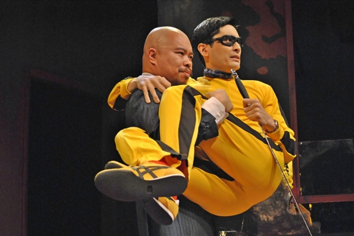 John Roque as Sir Toby Belch, Marcus Ho as Sir Andrew Aguecheek at 