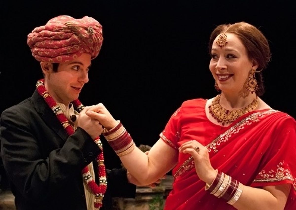 Jonathan Spivey as Malvolio and Deborah Radloff as Olivia at 