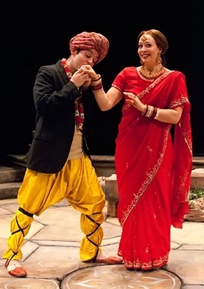 Jonathan Spivey as Malvolio and Deborah Radloff as Olivia Photo
