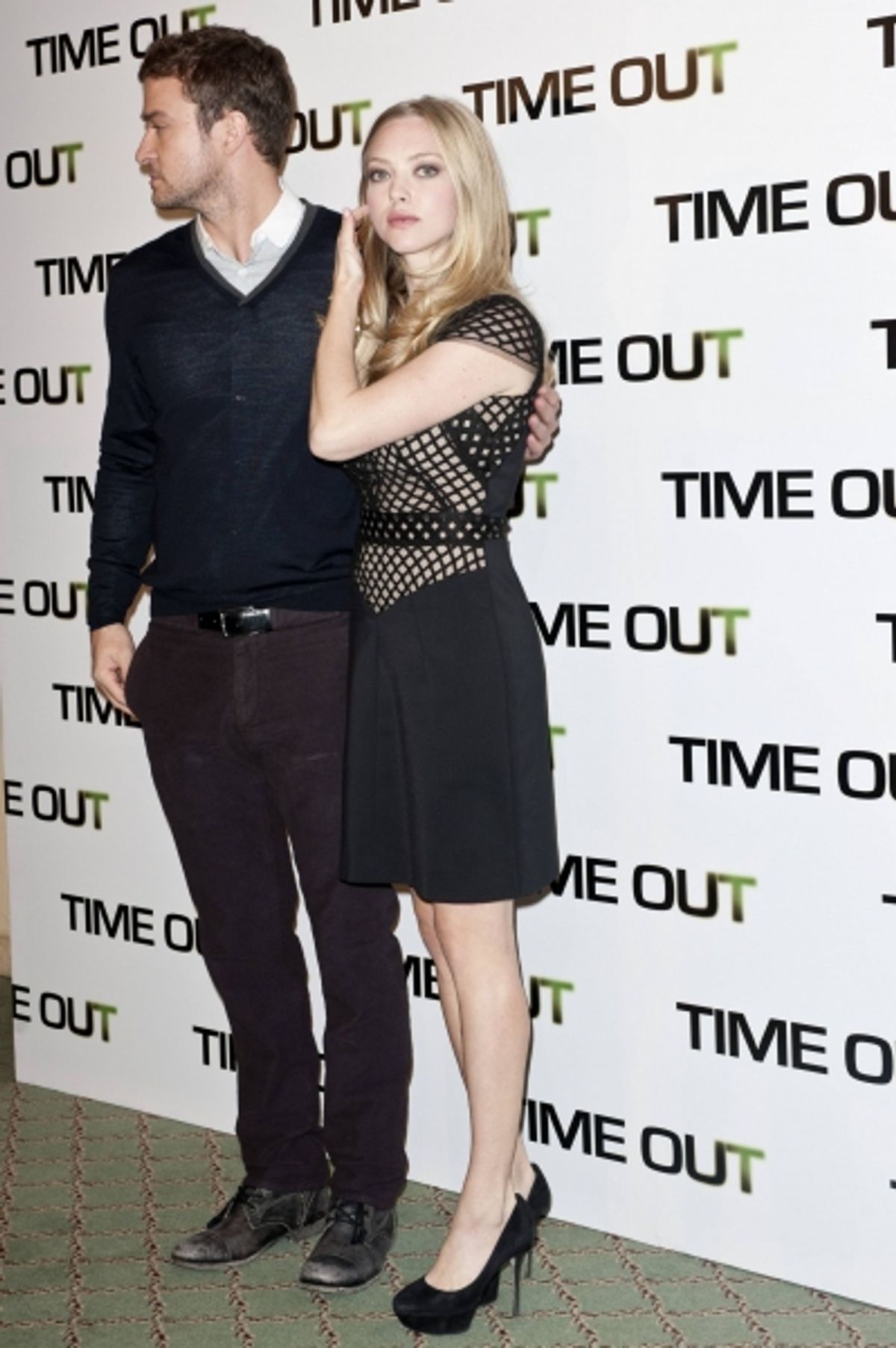 Justin Timberlake and Amanda Seyfried at the 'In Time'  at 