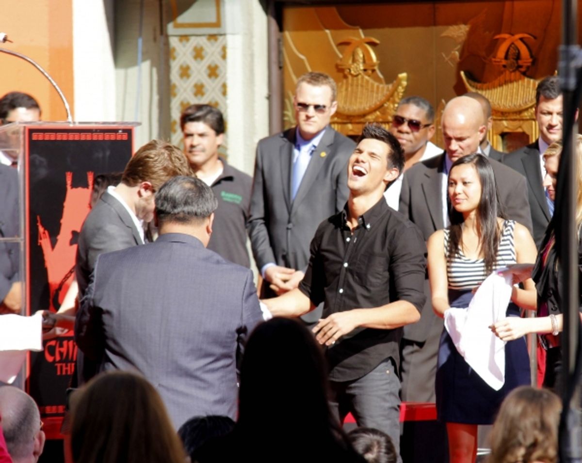 Twilight's Kristen Stewart, Robert Pattinson & Taylor Lautner
 at 